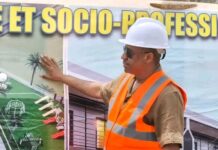 Kindia : au Stade Fodรฉ Fissa, le ministre Cellou Baldรฉ rรฉaffirme lโambition de moderniser les infrastructures sportives