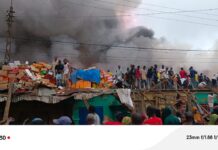 Incendie à N’Zérékoré : les lieux sous haute sécurité